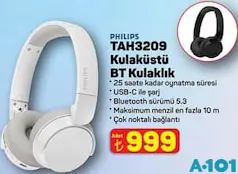PHİLİPS TAH3209 KULAK ÜSTÜ BLUETOOTH KABLOSUZ KULAKLIK fiyat ve kampanya bilgisi